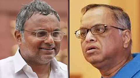 কার্তি চিদাম্বরম ও এন আর নারায়ণমূর্তি