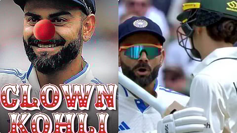কোহলিকে 'জোকার' আক্রমণ অস্ট্রেলিয়ার সংবাদপত্রে (বামদিকে), কোহলি ও কনস্টাসের ধাক্কার মুহূর্ত (ডানদিকে)