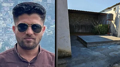 নিহত সাংবাদিক মুকেশ চন্দ্রাকর এবং যেখানে তাঁর দেহ পাওয়া গেছে