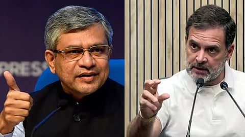 রেলমন্ত্রী অশ্বিনী বৈষ্ণব ও রাহুল গান্ধী