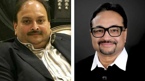 মেহুল চোকসি (বাঁদিকে) ও হরিপ্রসাদ এসভি (ডানদিকে)