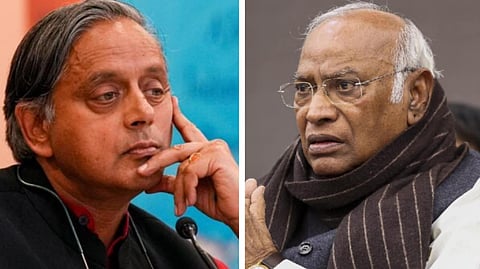 শশী থারুর এবং মল্লিকার্জুন খাড়্গে