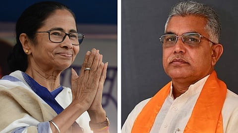 মমতা বন্দ্যোপাধ্যায় এবং দিলীপ ঘোষ