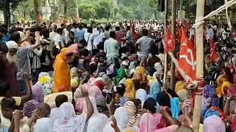 গোয়ালপাড়াতে সিপিআইএম-র বিক্ষোভ