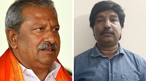 বিজেপি বিধায়ক ব্যরাথি বাসভরাজ এবং শিবপ্রকাশ ওরফে বিকলু শিবা (বাঁদিক থেকে)