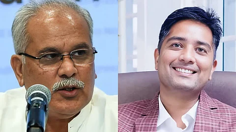 ভূপেশ বাঘেল এবং তাঁর পুত্র চৈতন্য বাঘেল