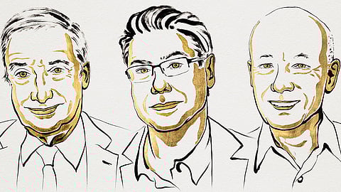 জোয়েল মকির, ফিলিপ অ্যাঘিয়ন এবং পিটার হাউইট (বাঁদিক থেকে)