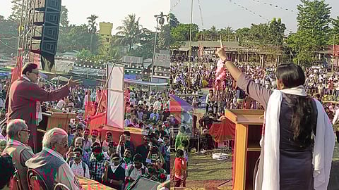 তুফানগঞ্জে বাংলা বাঁচাও যাত্রার উদ্বোধনী সমাবেশ