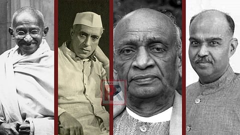 মহাত্মা গান্ধী, জওহরলাল নেহেরু, সর্দার বল্লভভাই প্যাটেল এবং শ্যামাপ্রসাদ মুখার্জি