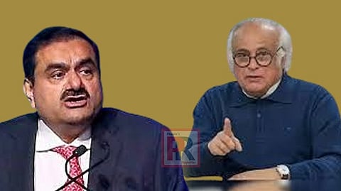 শিল্পপতি গৌতম আদানি ও কংগ্রেস সাংসদ জয়রাম রমেশ