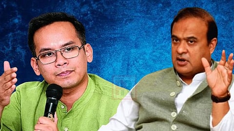 আসামের মুখ্যমন্ত্রী হিমন্ত বিশ্বশর্মা ও কংগ্রেস সভাপতি গৌরব গগৈ
