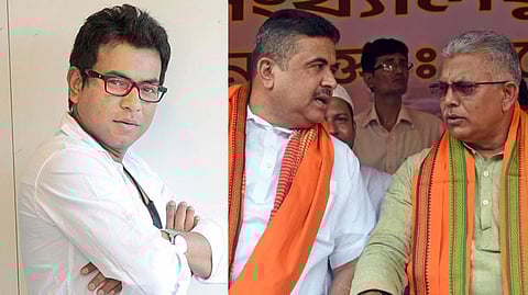 রুদ্রনীল ঘোষ, শুভেন্দু অধিকারী এবং দিলীপ ঘোষ