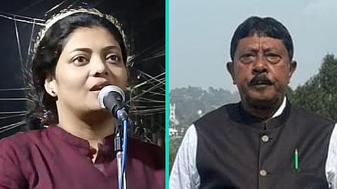 পূর্বস্থলী উত্তর কেন্দ্রের তৃণমূল প্রার্থী বসুন্ধরা গোস্বামী ও বিদায়ী বিধায়ক তপন চ্যাটার্জি