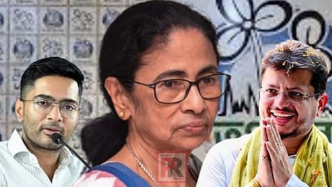 অভিষেক বন্দ্যোপাধ্যায়, মমতা বন্দ্যোপাধ্যায় ও ঋতব্রত বন্দ্যোপাধ্যায়