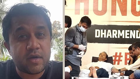ওম বৈদ্য এবং অনশনরত সোনম ওয়াংচুক