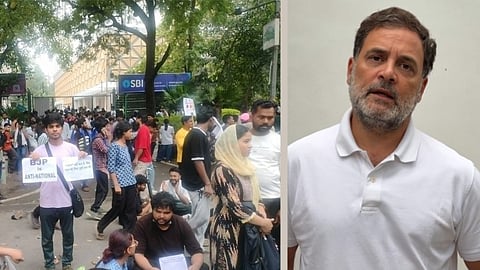 দিল্লিতে বিক্ষোভ ও রাহুল গান্ধী