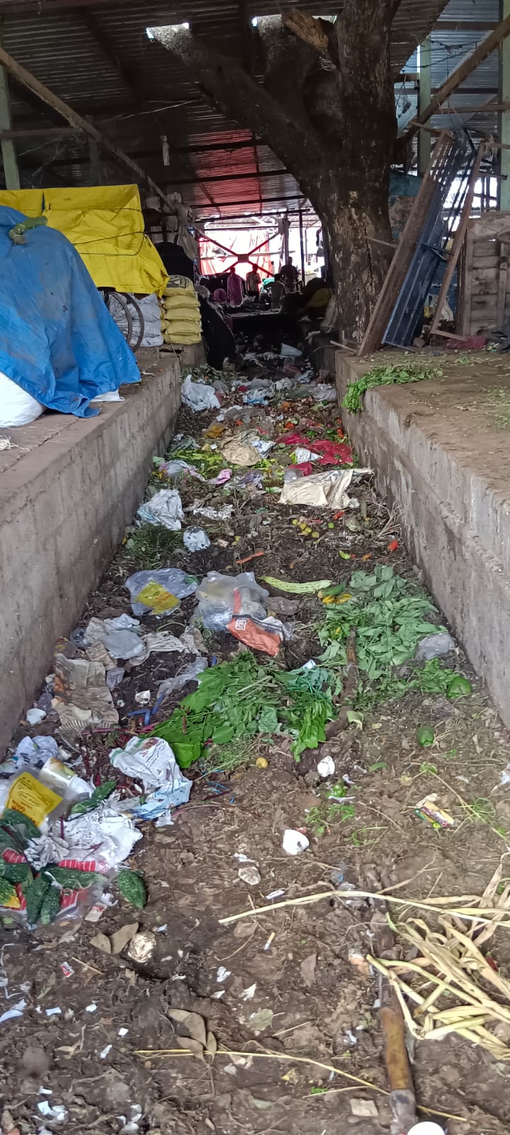 ತ್ಯಾಜ್ಯ ನಿರ್ವಹಣೆ ಮಾಡದೇ ಹಾಗೆ ಬಿಟ್ಟಿರುವುದು