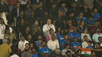 ಪಂದ್ಯ ವೀಕ್ಷಿಸಿದ ಕೇಂದ್ರ ಗೃಹ ಸಚಿವ ಅಮಿತ್ ಶಾ