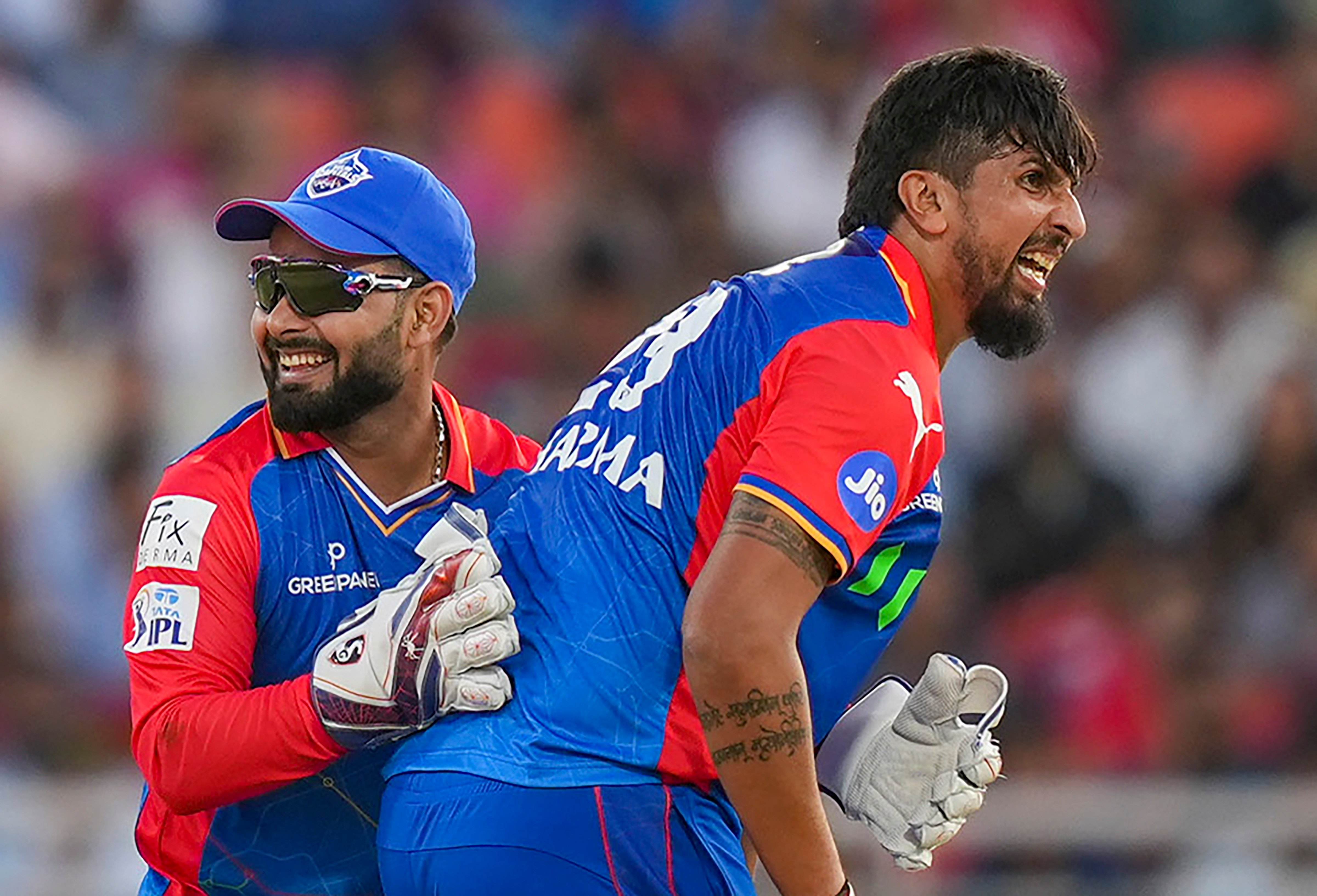 ಡೆಲ್ಲಿ ಕ್ಯಾಪಿಟಲ್ಸ್ ತಂಡದ ರಿಷಭ್ ಪಂತ್ ಮತ್ತು ಇಶಾಂತ್ ಶರ್ಮಾ