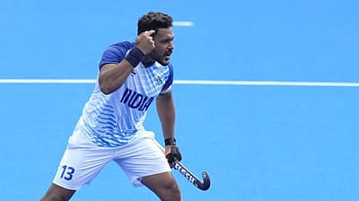 ಪೆನಾಲ್ಟಿ ಶೂಟೌಟ್ನಲ್ಲಿ ಗೋಲು ಬಾರಿಸಿ ಸಂಭ್ರಮಿಸಿದ ಹರ್ಮನ್ಪ್ರೀತ್ ಸಿಂಗ್