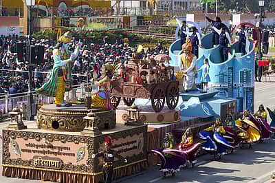 ಕರ್ತವ್ಯಪಥದಲ್ಲಿ ನಡೆದ ಗಣರಾಜ್ಯೋತ್ಸವ ಪಥಸಂಚಲನದಲ್ಲಿ ಸಾಗಿದ ಹರಿಯಾಣ ರಾಜ್ಯದ ಸ್ತಬ್ಧಚಿತ್ರ