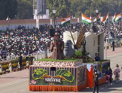 ಕರ್ತವ್ಯಪಥದಲ್ಲಿ ನಡೆದ ಗಣರಾಜ್ಯೋತ್ಸವ ಪಥಸಂಚಲನದಲ್ಲಿ ಸಾಗಿದ ಚಂಡೀಗಢದ ಸ್ತಬ್ಧಚಿತ್ರ