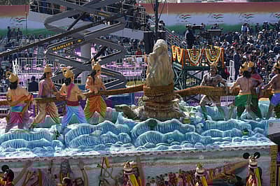 ಕರ್ತವ್ಯಪಥದಲ್ಲಿ ನಡೆದ ಗಣರಾಜ್ಯೋತ್ಸವ ಪಥಸಂಚಲನದಲ್ಲಿ ಸಾಗಿದ ಉತ್ತರ ಪ್ರದೇಶದ ಸ್ತಬ್ಧಚಿತ್ರ