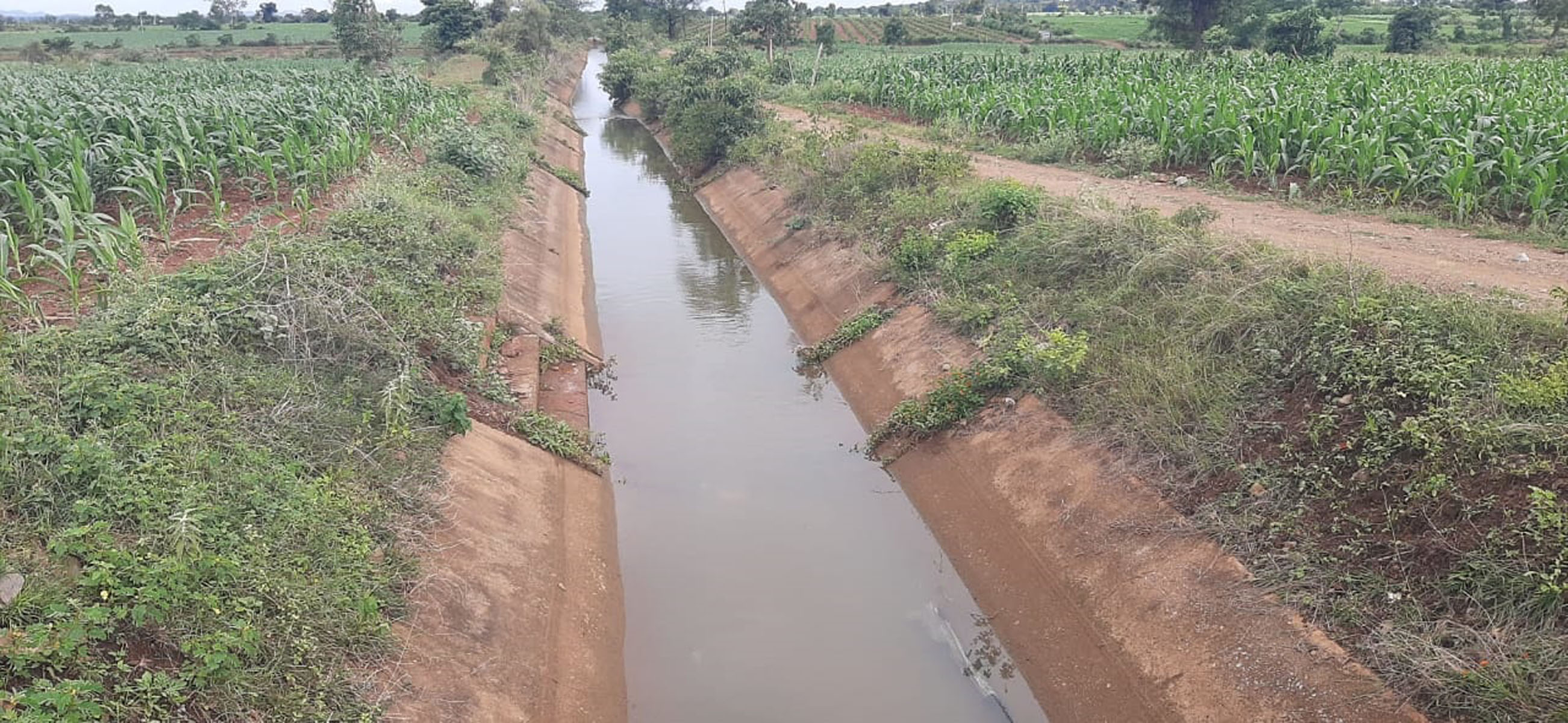 ಕೆ.ಅಯ್ಯನಹಳ್ಳಿ ಕಾಲುವೆಯಲ್ಲಿ ನೀರು ಹರಿಯುತ್ತಿರುವುದು