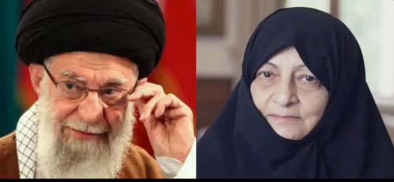 ಅಯತೊಲ್ಲಾ ಅಲಿ ಖಮೇನಿ ಮತ್ತು ಅವರ ಪತ್ನಿ ಮನ್ಸೌರೆ ಖೋಜಾಸ್ತೆ ಬಾಗರ್ಜಾಡೆ