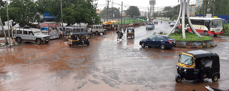 ಬೀದರ್ ನಲ್ಲಿ 10 ನಿಮಿಷ ಮಳೆ ಸುರಿಯಿತು.