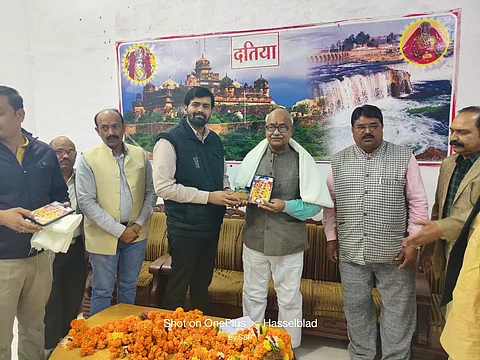 दतिया पहुंचे भारतीय मजदूर संघ के राष्ट्रीय अध्यक्ष एमपी सिंह