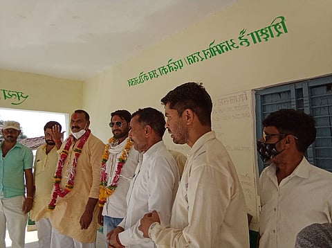 समथर में प्रधान संगठन विधानसभा प्रभारी का फूल मालाओं से हुआ स्वागत