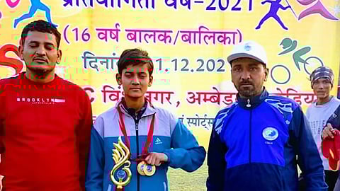 राधा यादव स्टेट चैंपियनशिप में जीता गोल्ड मेडल।