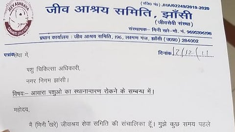 आवारा पशुओं का स्थानांतरण रोकने की मांग को लेकर जीव आश्रय समिति ने नगर निगम को दिया ज्ञापन