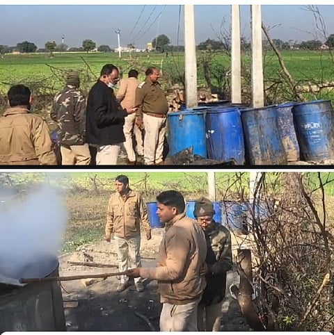 कंजर डेरा पर मारी गई दबिश