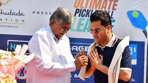 माननीय श्री चंद्रकांत पाटिल ने अभय भुतडा फाउंडेशन की ओर से आयोजित अल्टीमेट पिकलबॉल लीग का उद्घाटन किया