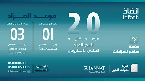 مزاد "ثمرات الخرج" تحت إشراف "إنفاذ"