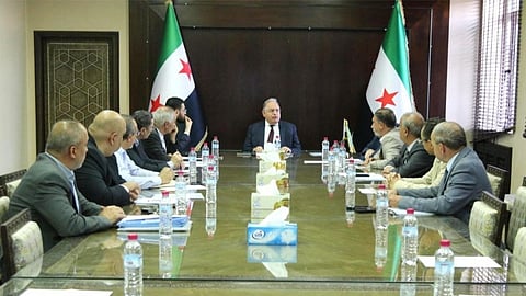 جانب من اجتماع لجنة إصلاح النظام الضريبي بمقر وزارة المالية السورية