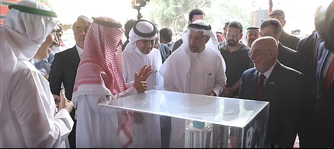 خلال مراسم وضع حجر الأساس للمشروع