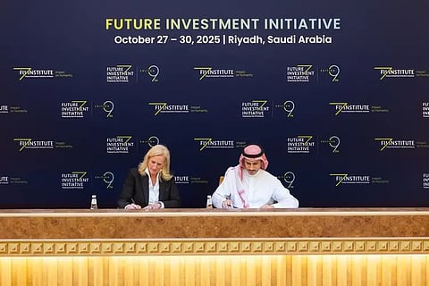 أثناء مراسم توقيع مذكرة التفاهم