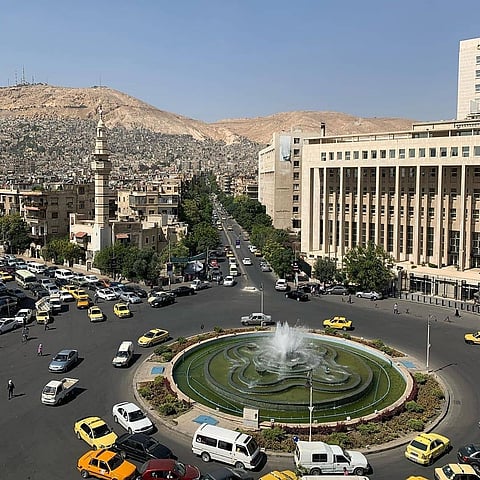 ساحة السبع بحرات وسط العاصمة دمشق
