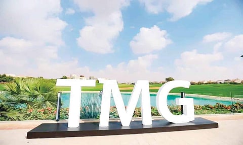 شعار مجموعة طلعت مصطفى بأحد مشاريع الشركة