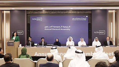 خلال اجتماع الجمعية العمومية لمجموعة "تيكوم"