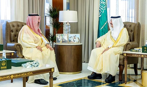 جانب من لقاء أمير المنطقة الشرقية ورئيس مجلس إدارة الهيئة السعودية للمقاولين