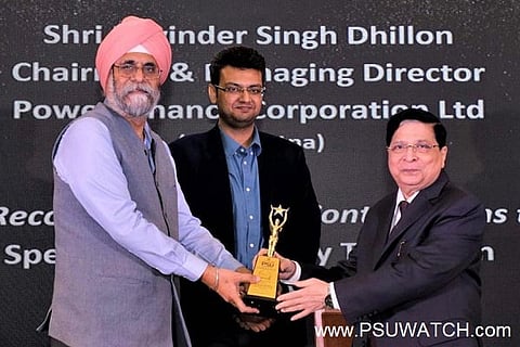 PFC CMD Ravinder Singh Dhillon has been conferred with the prestigious “CMD Leadership Award (Maharatna)” by Governance Now