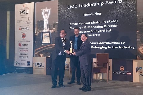 HSL CMD Cmde Hemant Khatri bags 'PSU Leadership Award'