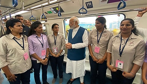 PM inaugurates Whitefield to Krishnarajapura Metro Line of Bangalore Metro
