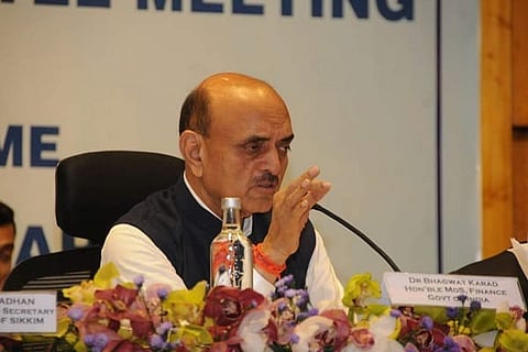 A file photo of Minister of State for Finance Dr Bhagwat Karad