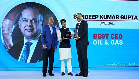 GAIL CMD receives ‘Best CEO’ award for oil & gas sector
