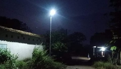LED street light in a village (Image for representation only)